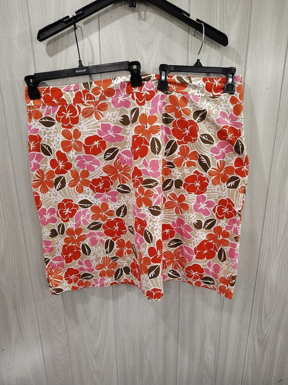 Women's Plus Sz 3X Cruise Floral Skirt Comfort Casual Hawaiian Monroe And Main